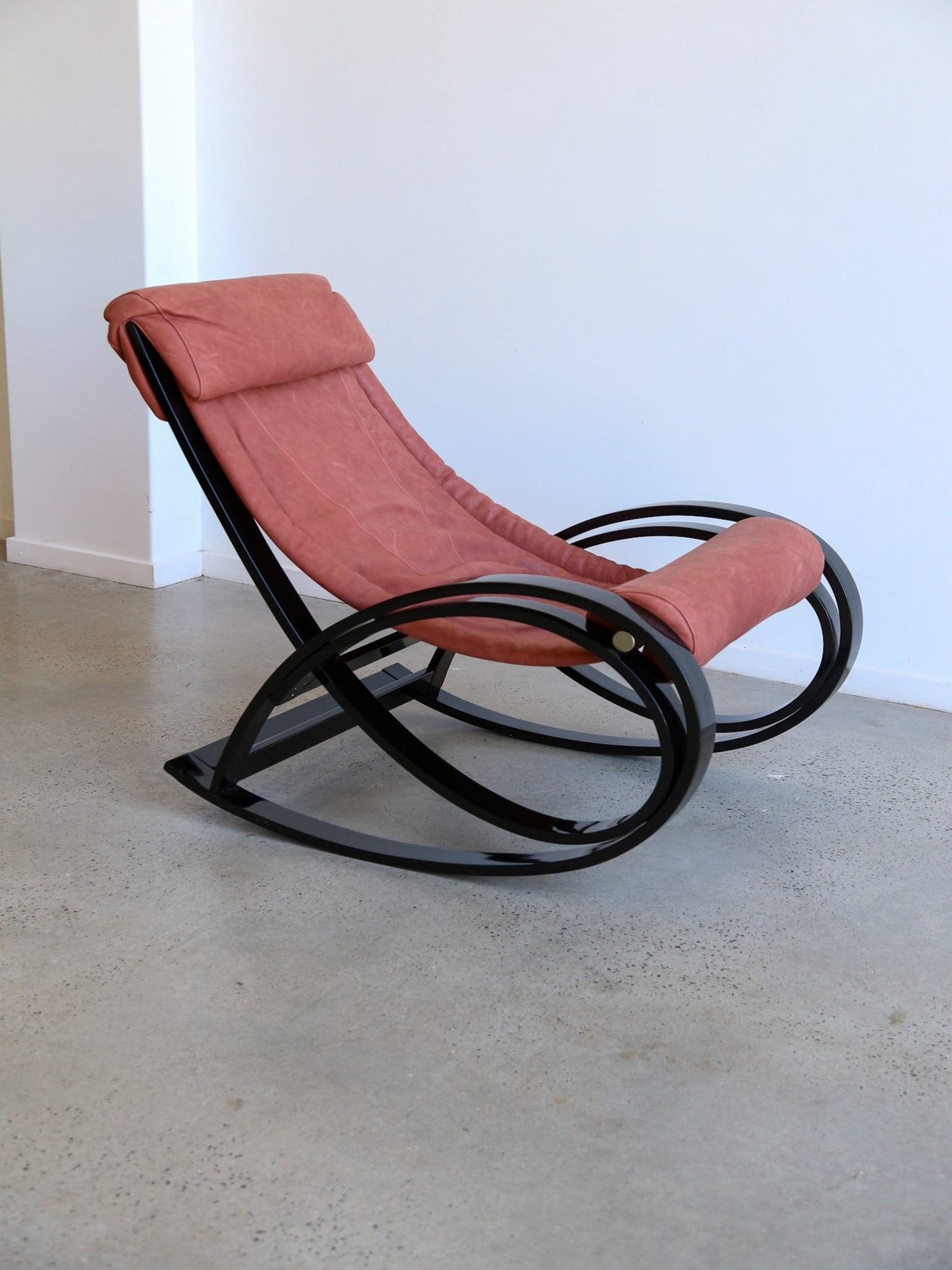 Italian Mid Century Modern Sgarsul Rocking Chair by Gae Aulenti for Poltronova - Lumini Collections