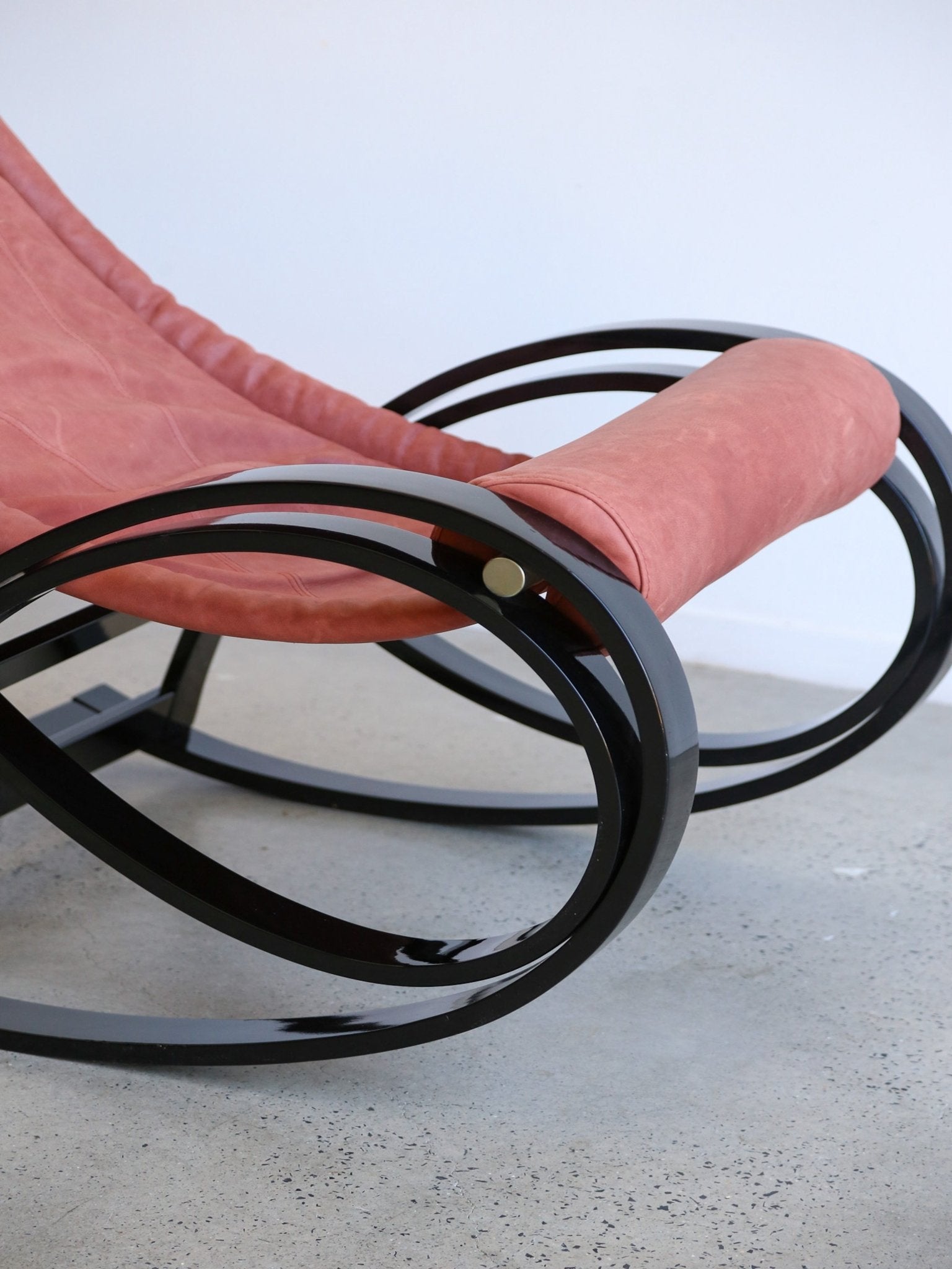 Italian Mid Century Modern Sgarsul Rocking Chair by Gae Aulenti for Poltronova - Lumini Collections