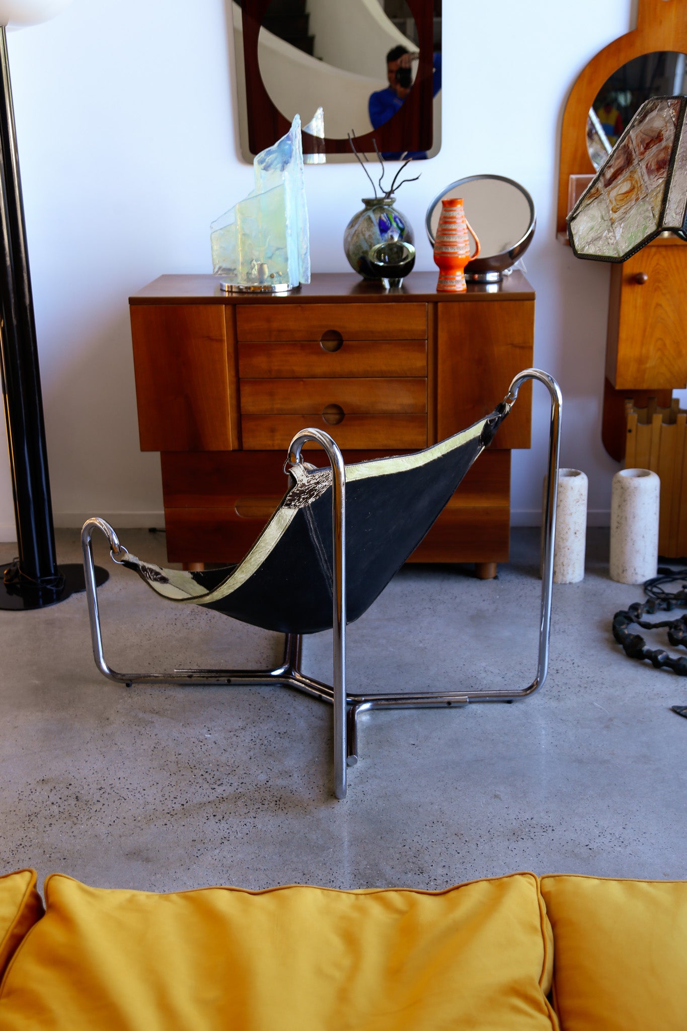 Italian Mid Century Modern Sling Chair by Ezio Didone & Gianni Pareschi for Busnelli - Lumini Collections