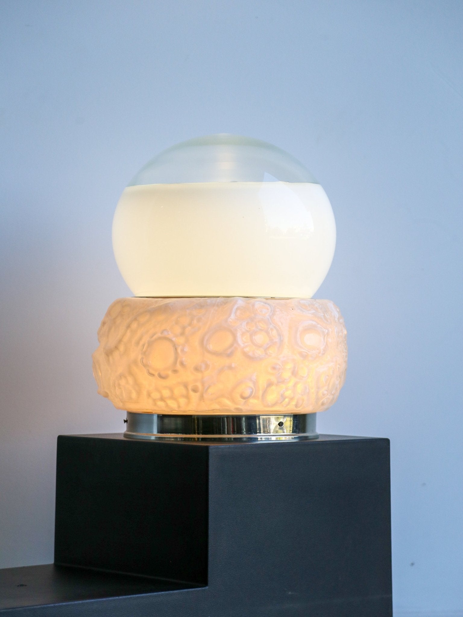 Italian Murano Glass "Osso" Table Lamp by Mazzega, 1970s - Lumini Collections