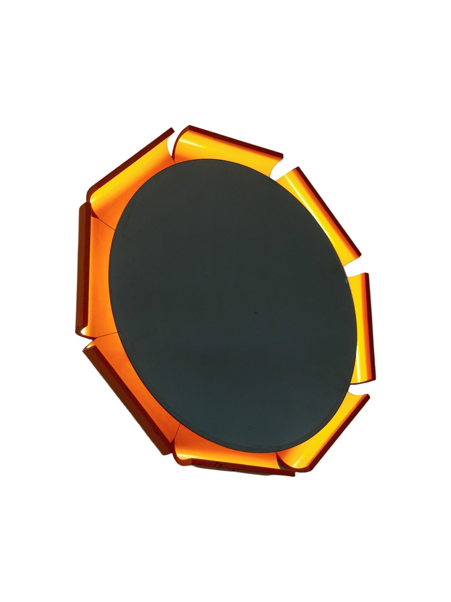 Italian Space Age illuminated wall mirror by ISA Bergamo, 1970s - Lumini Collections