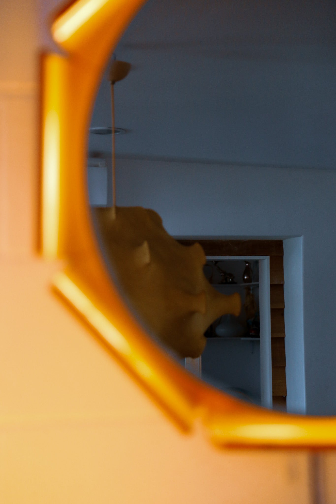 Italian Space Age illuminated wall mirror by ISA Bergamo, 1970s - Lumini Collections