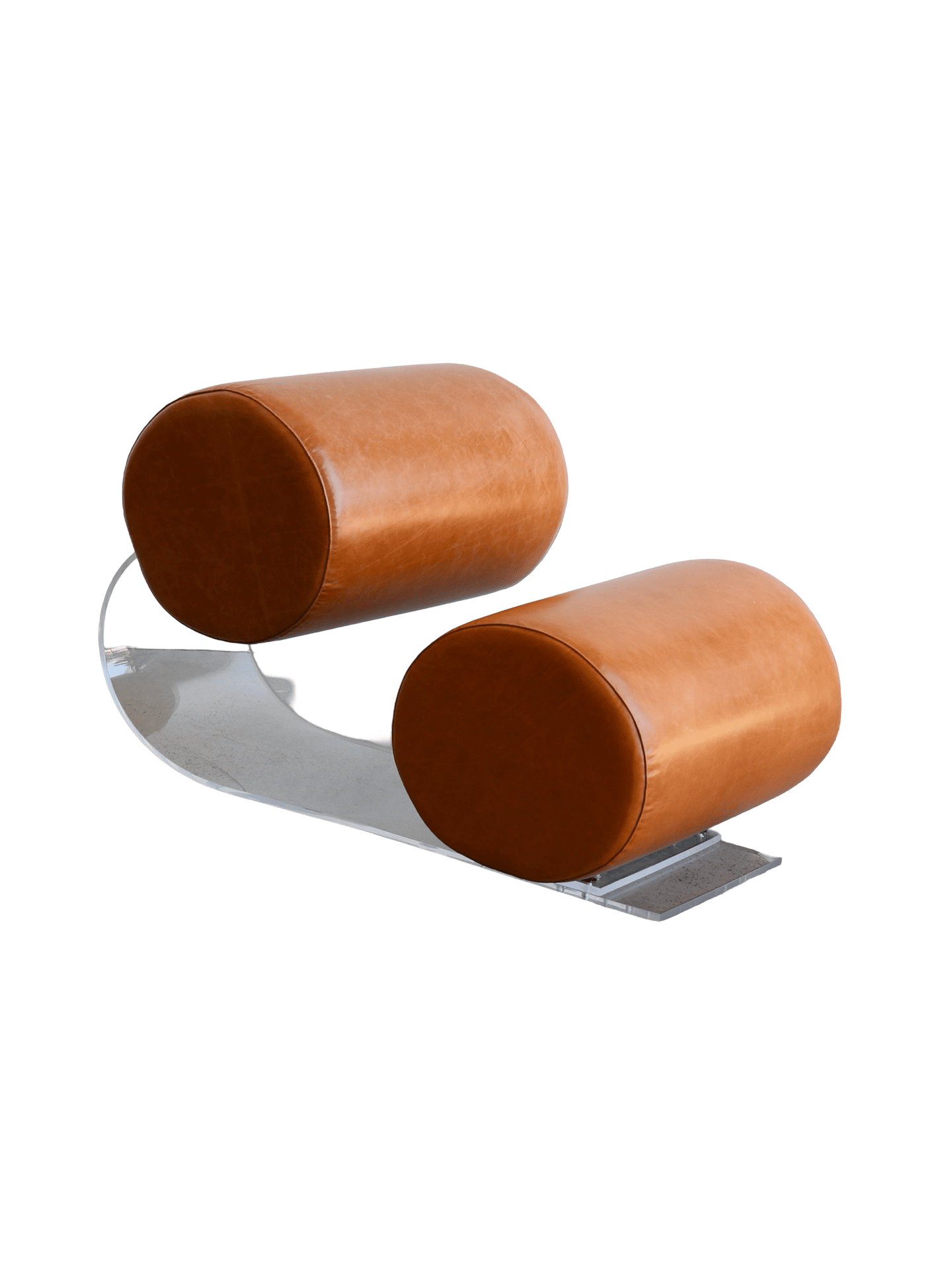 Italian Space Age Lucite and Leather Lounge Chair by Marzio Cecchi, 1970s - Lumini Collections