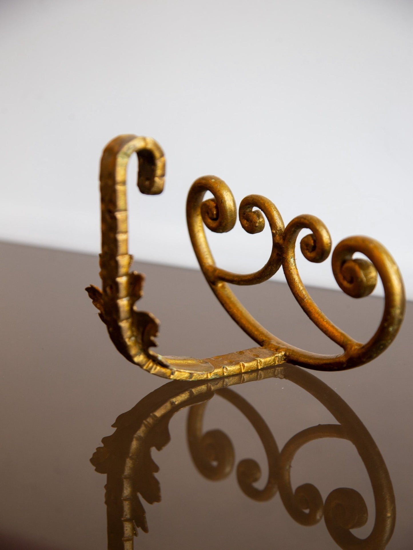 Italian Vintage Gilt Wall Hooks, 1970s - Lumini Collections