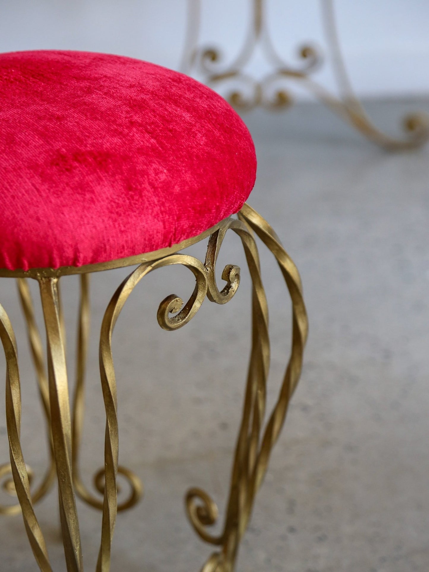 Italian Wrought Iron Console, Mirror and Chairs by Pierluigi Colli - Lumini Collections