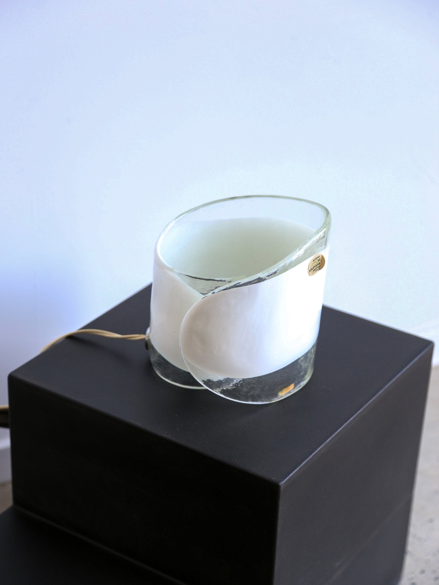 La Murrina White Murano Glass Table Lamp, 1960 - Lumini Collections