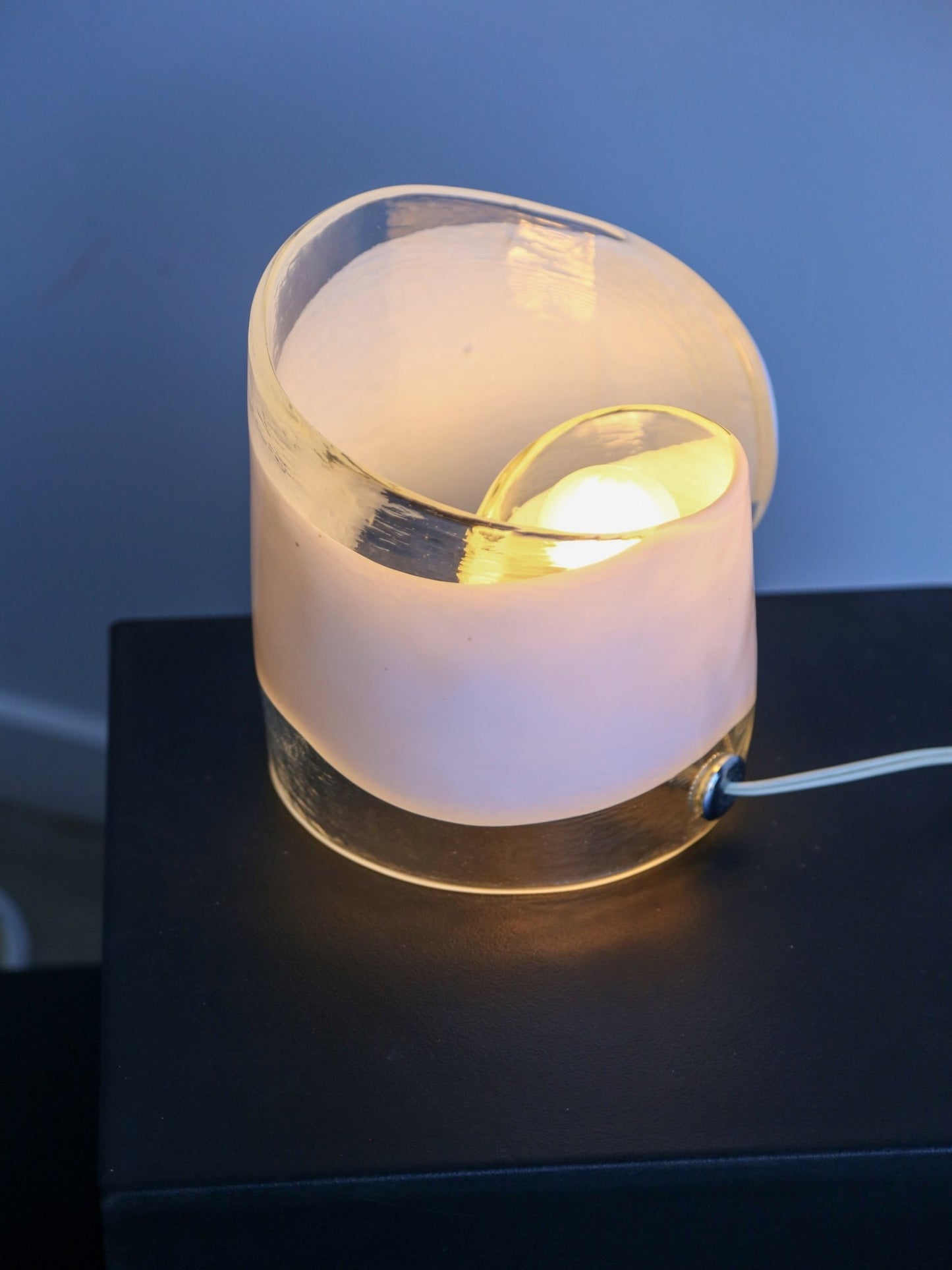 La Murrina White Murano Glass Table Lamp, 1960 - Lumini Collections