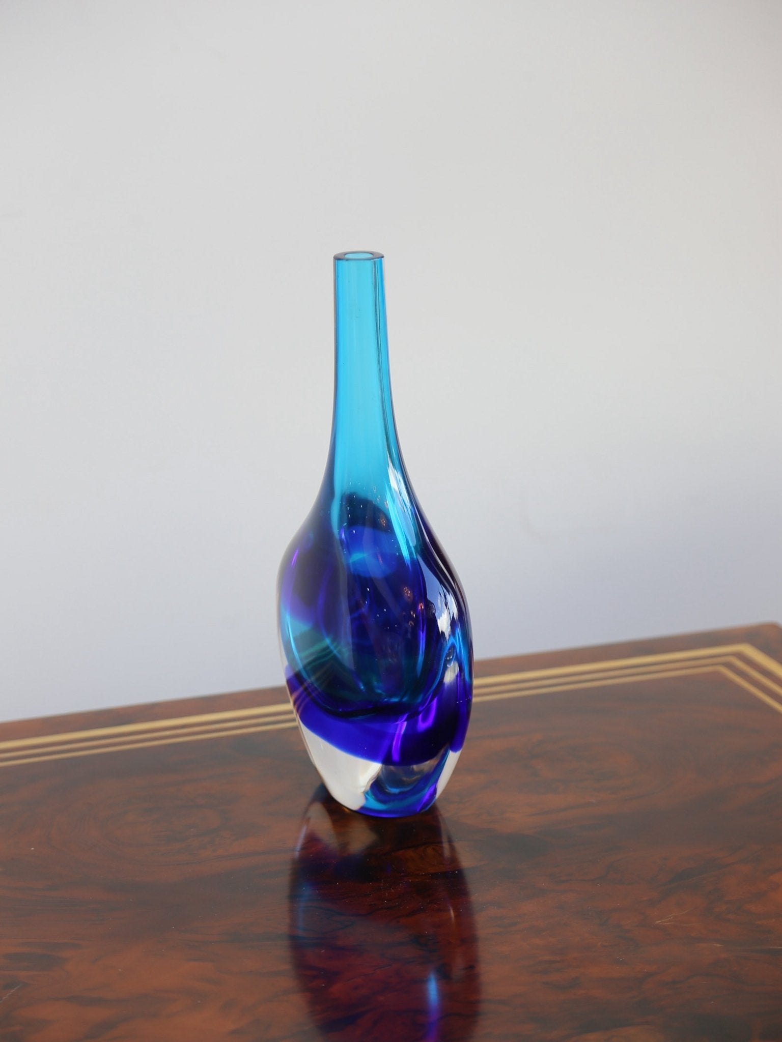 Luciano Gaspari Murano Sommerso Glass Vase, Italy 1960s - Lumini Collections