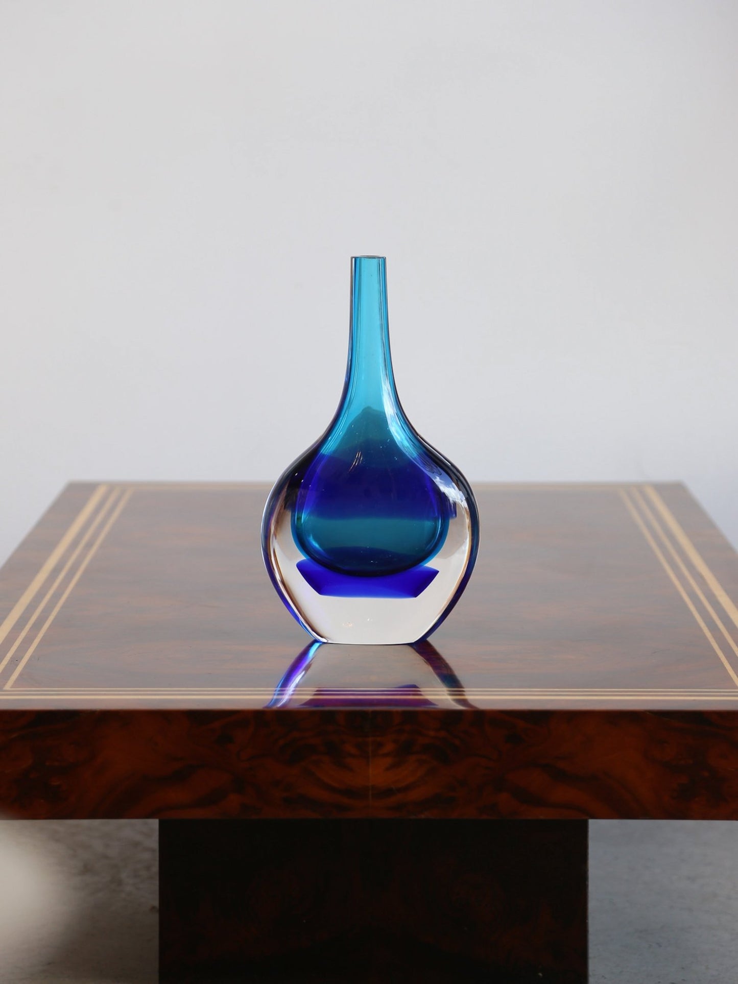 Luciano Gaspari Murano Sommerso Glass Vase, Italy 1960s - Lumini Collections