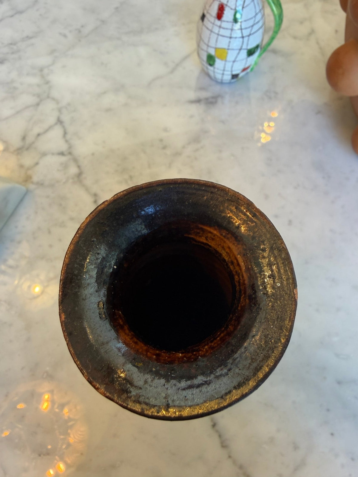 Mid-Century Handcrafted Ceramic Vase by Fontana Siena, 1960s - Lumini Collections