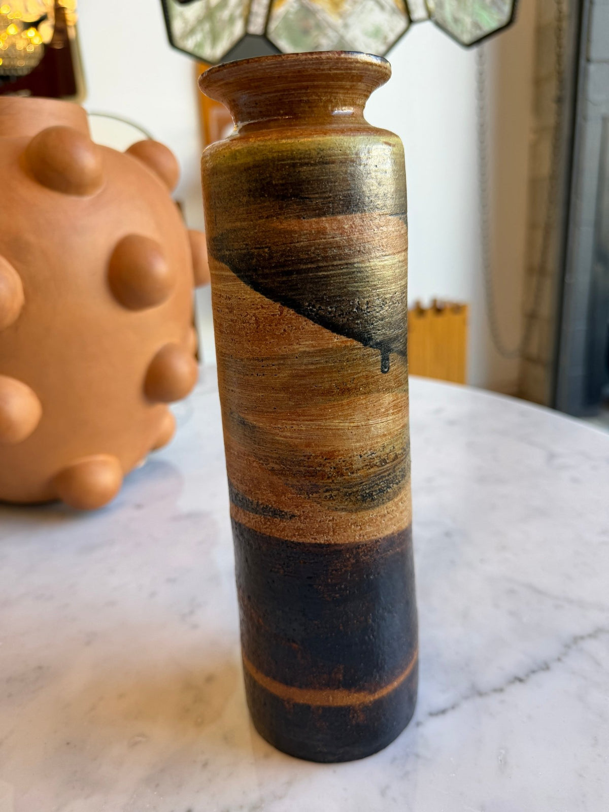 Mid-Century Handcrafted Ceramic Vase by Fontana Siena, 1960s - Lumini Collections