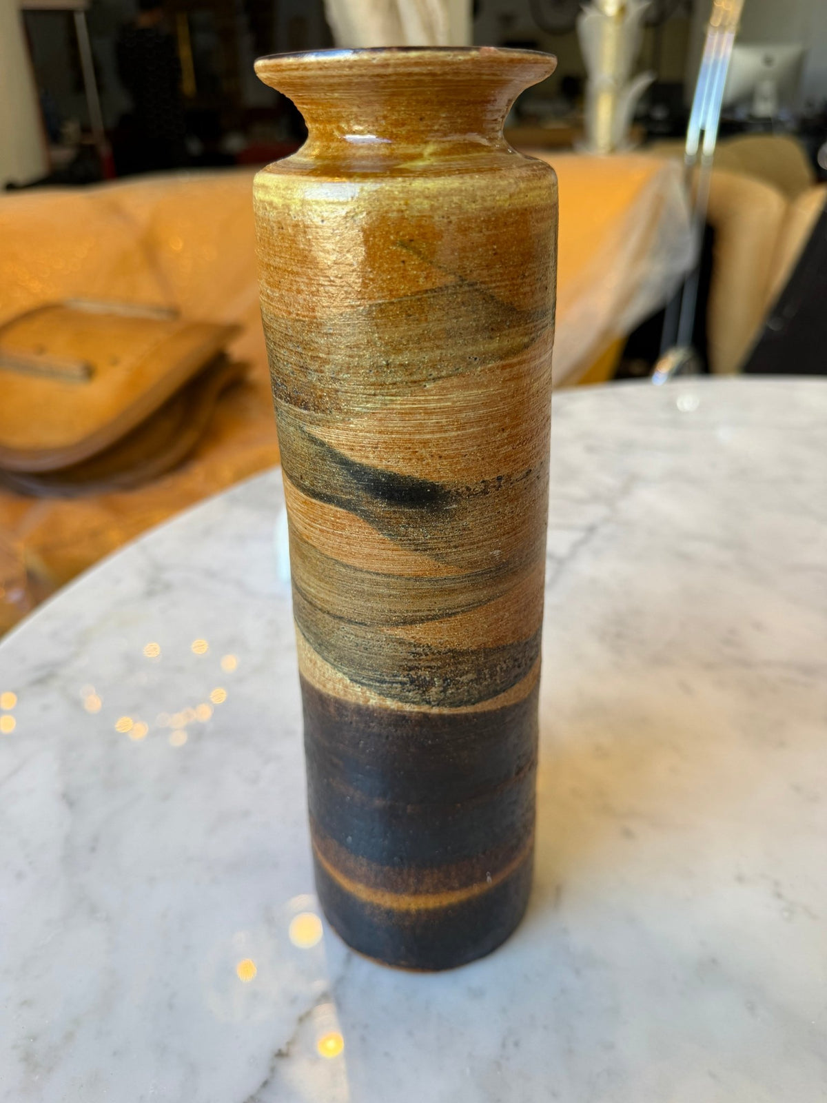 Mid-Century Handcrafted Ceramic Vase by Fontana Siena, 1960s - Lumini Collections