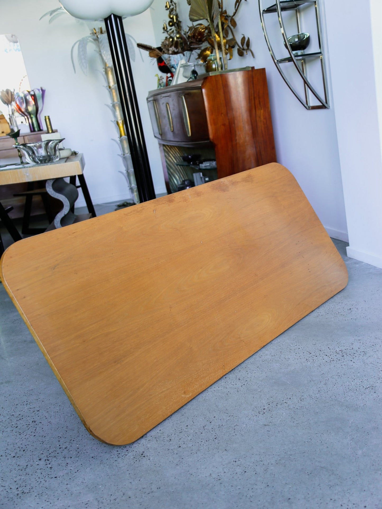 Mid - Century Modern Low Coffee Table with Chrome Base, 1970s - Lumini Collections