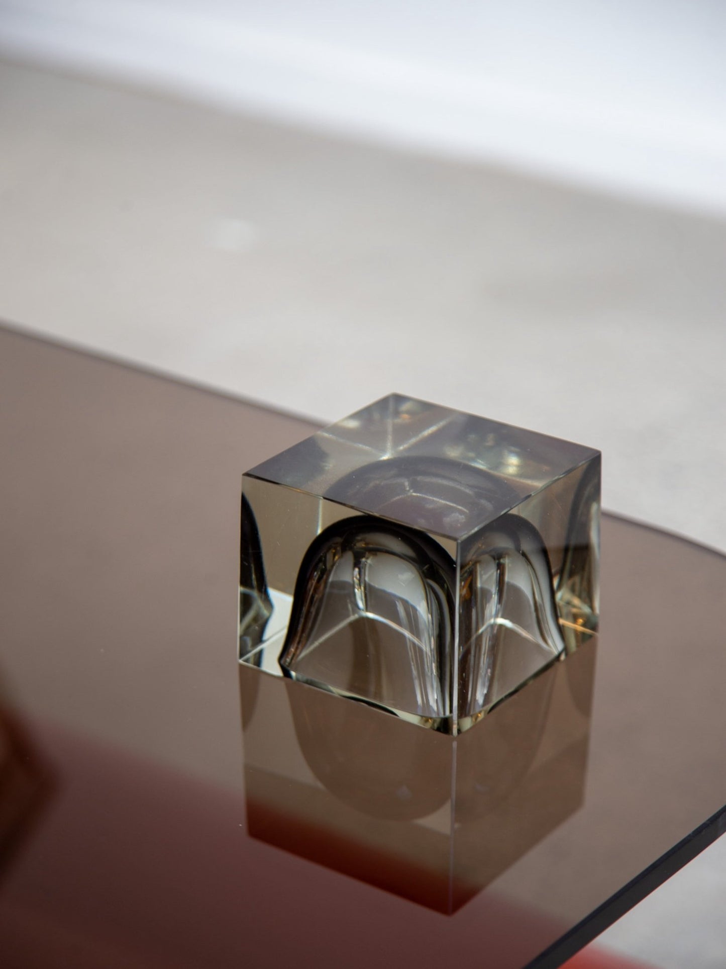 Mid - Century Modern Murano Glass Cube Catchall - Lumini Collections