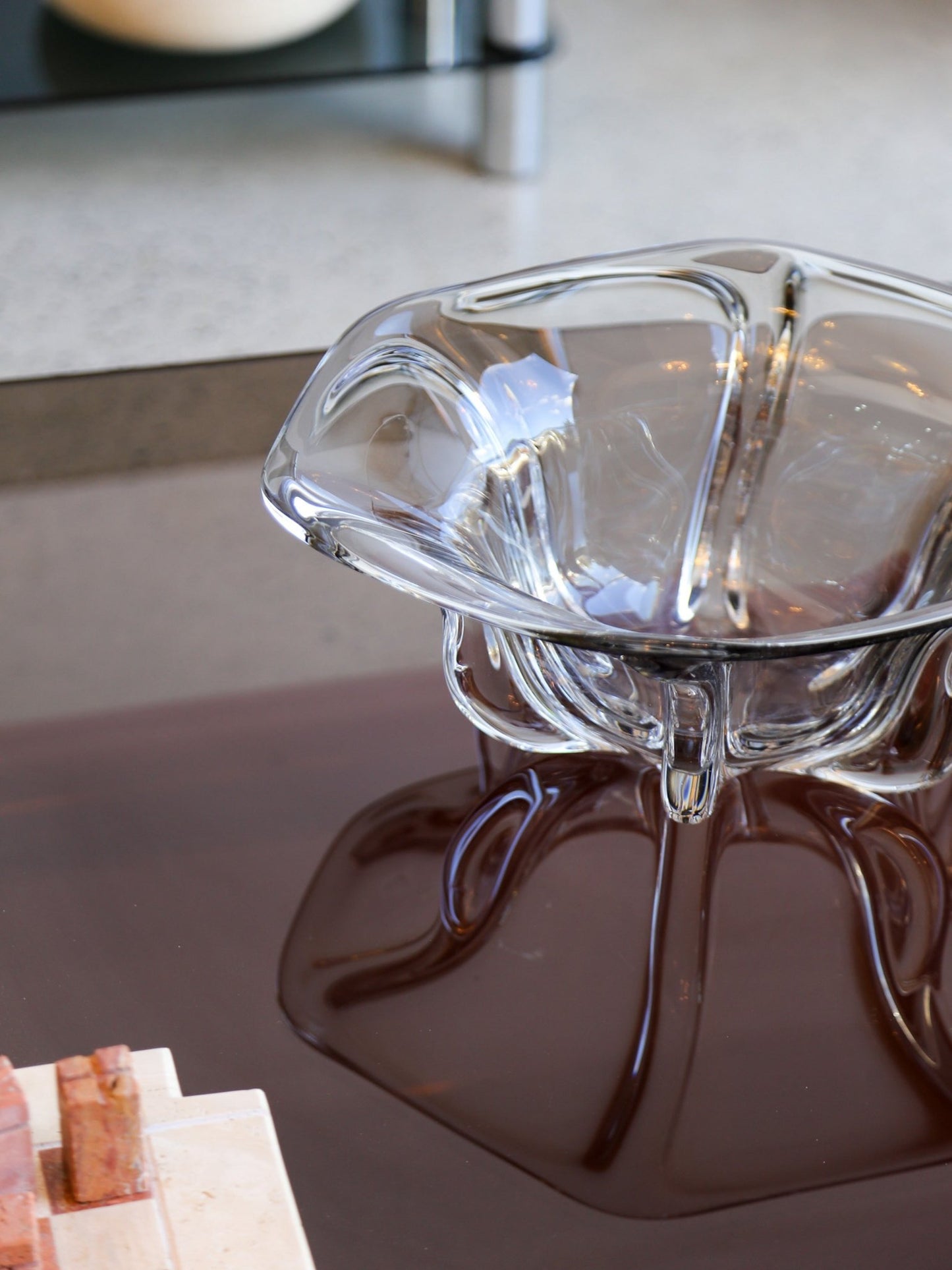 Italian vintage Murano glass centrepiece bowl, 1970s - Lumini Collections