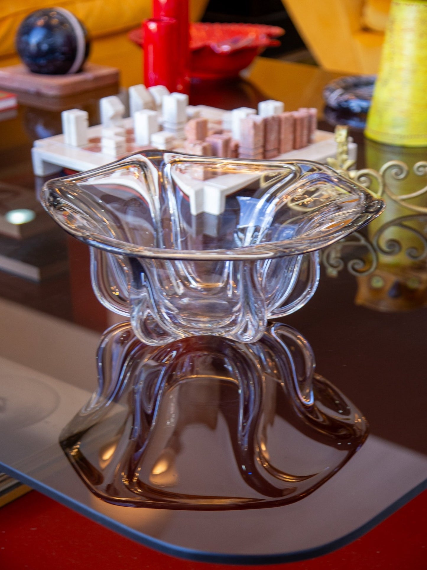 Italian vintage Murano glass centrepiece bowl, 1970s - Lumini Collections