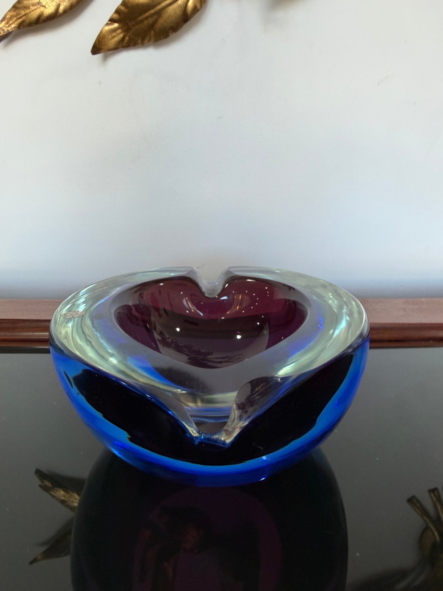Murano Sommerso Blue and Purple Glass Bowl, 1970s - Lumini Collections