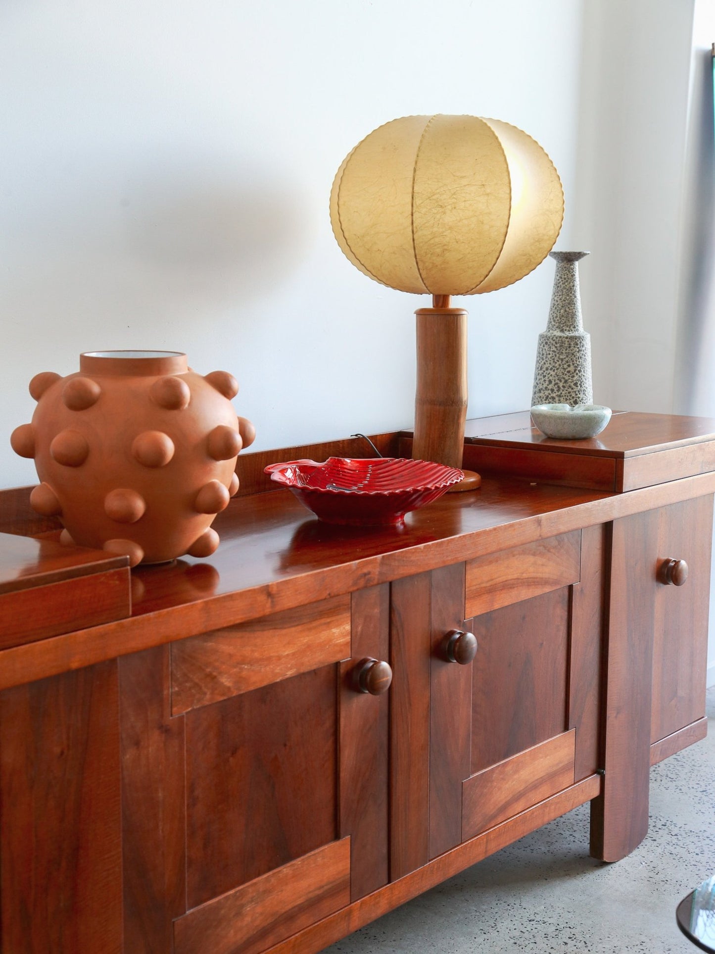 Pranzo 602 sideboard in walnut by Silvio Coppola for Bernini, Italy 1964 - Lumini Collections