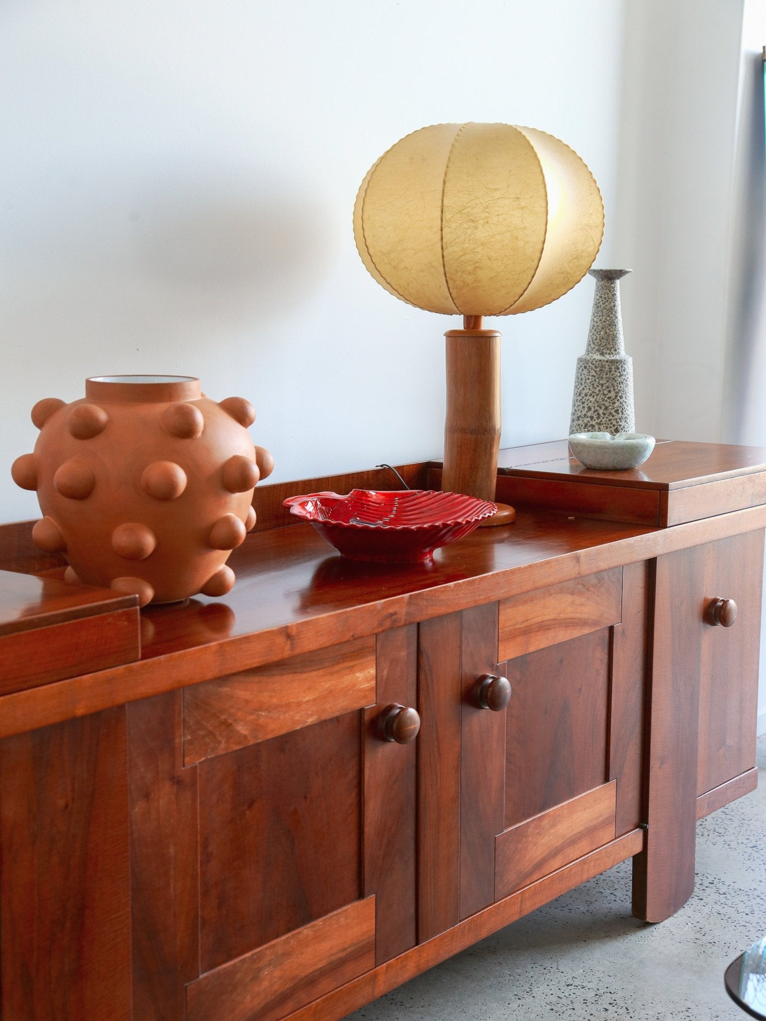 Pranzo 602 sideboard in walnut by Silvio Coppola for Bernini, Italy 1964 - Lumini Collections