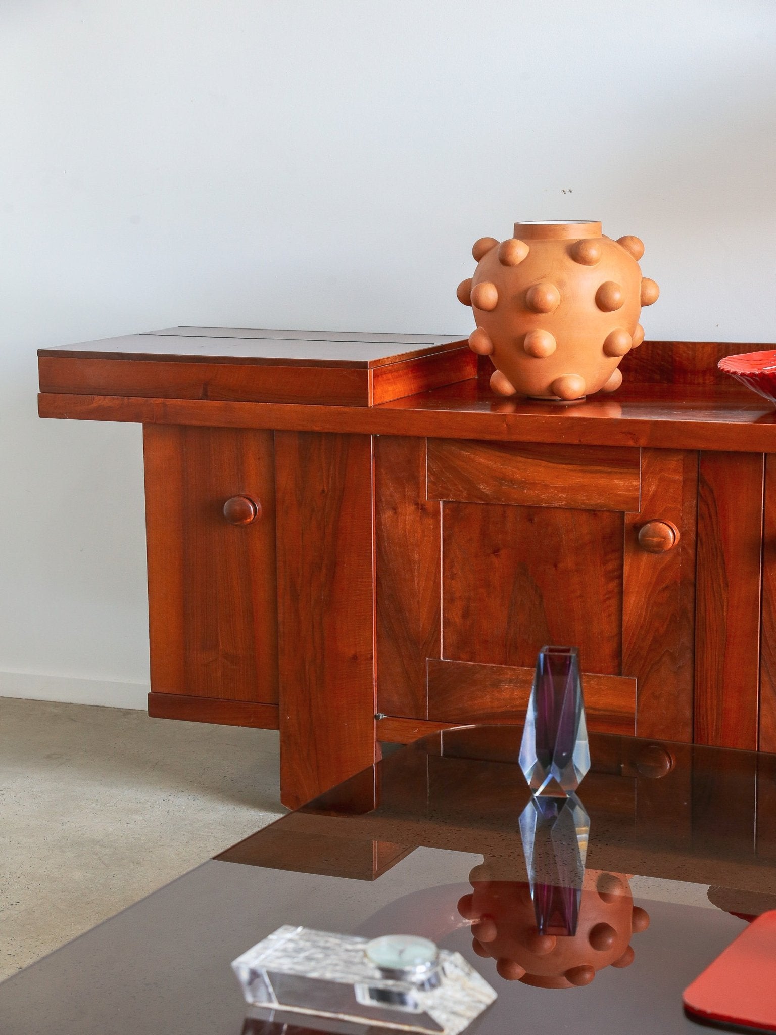 Pranzo 602 sideboard in walnut by Silvio Coppola for Bernini, Italy 1964 - Lumini Collections