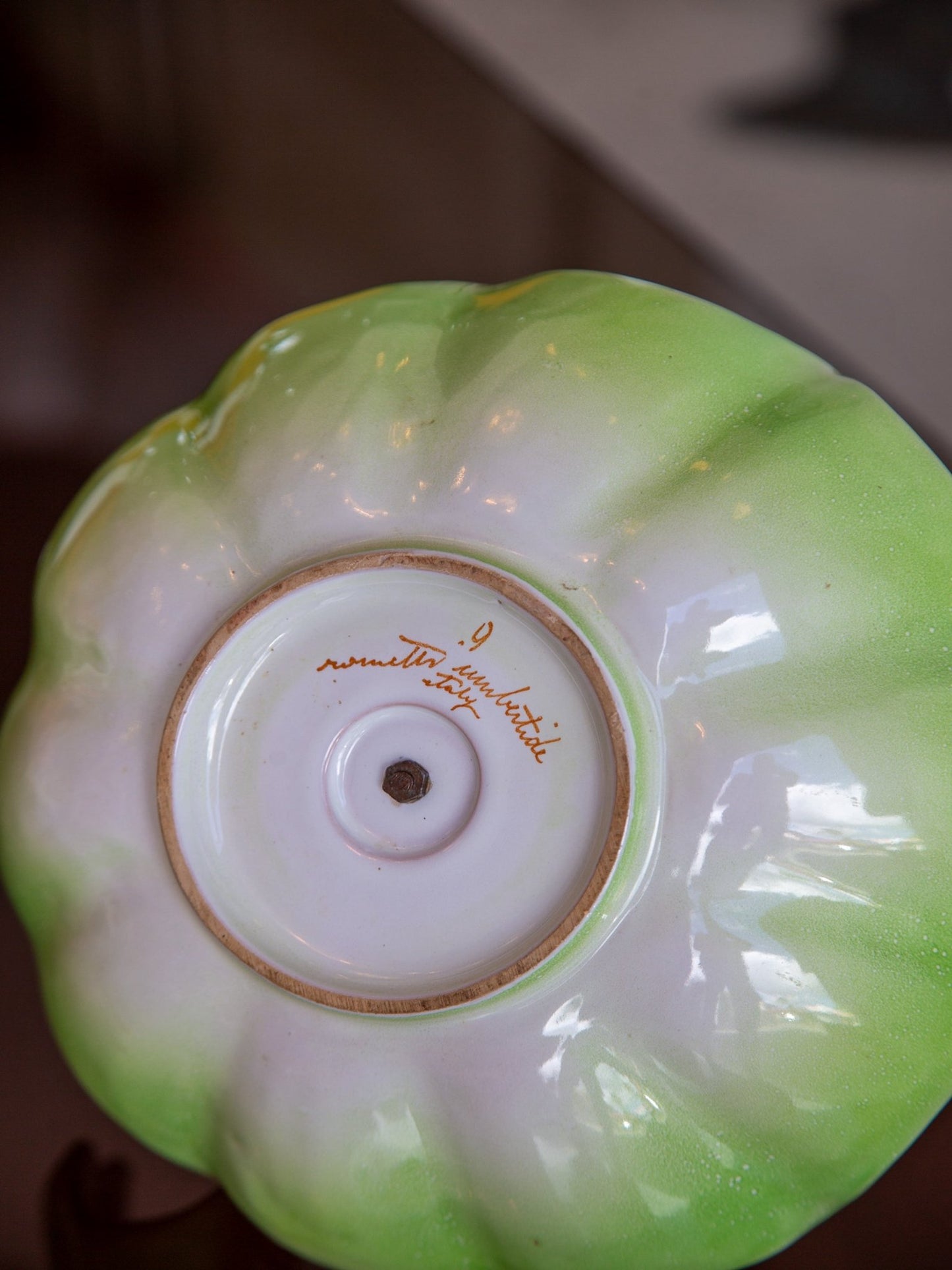 Pucci Umbertide Hand - Painted Umbrella Dish, 1950s - Lumini Collections