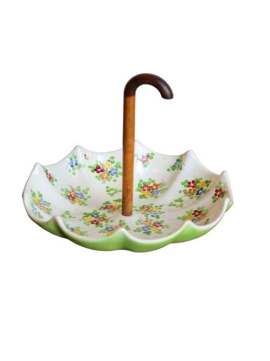 Pucci Umbertide Hand - Painted Umbrella Dish, 1950s - Lumini Collections