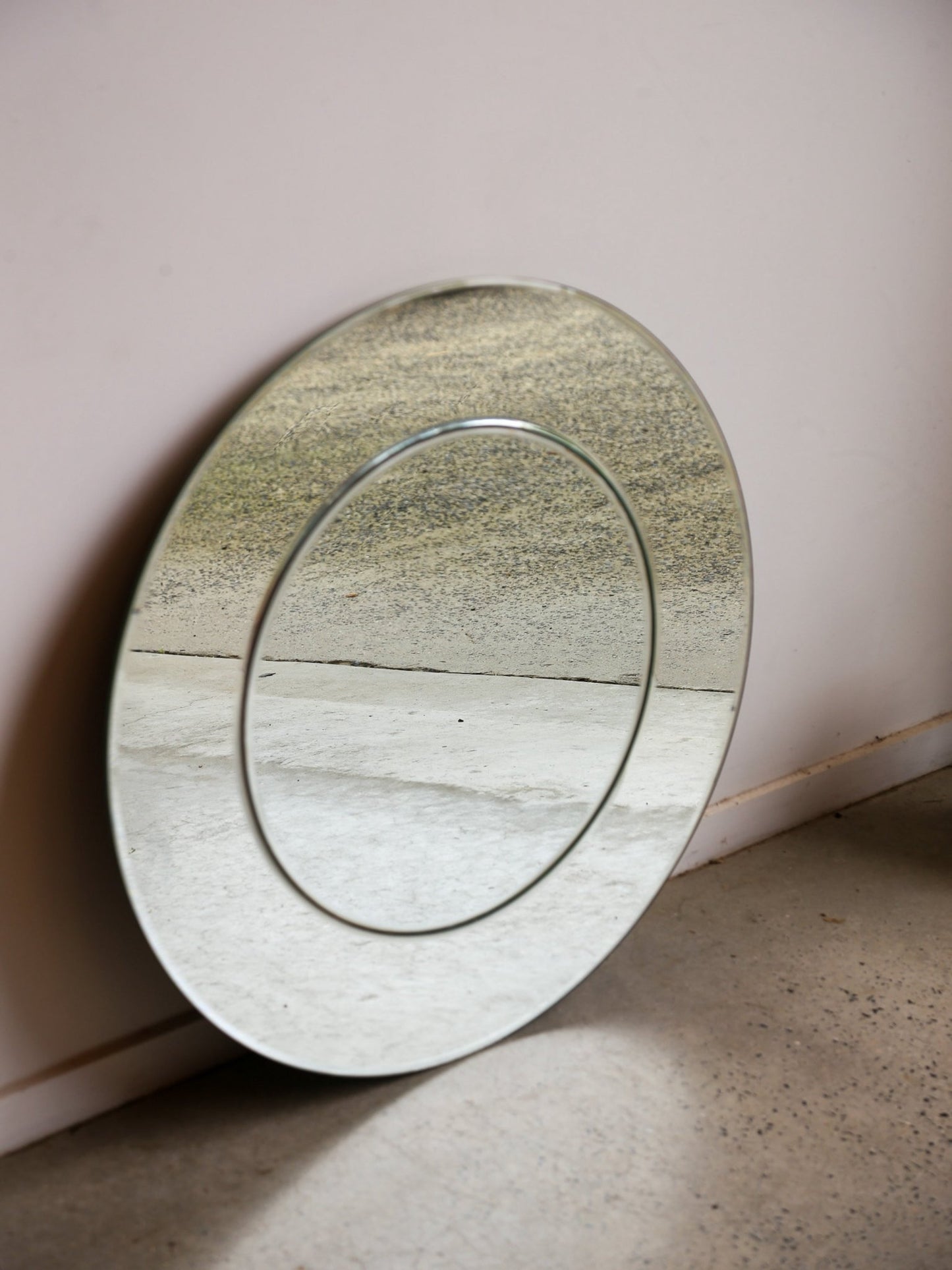 Rare 1970s Karl Springer Circular Wall Mirror – Luxury Design - Lumini Collections