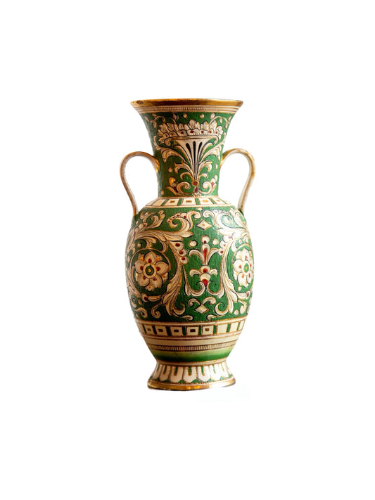 Rare La Gioconda Vase by Deruta – Unique Hand - Painted Italian Majolica - Lumini Collections