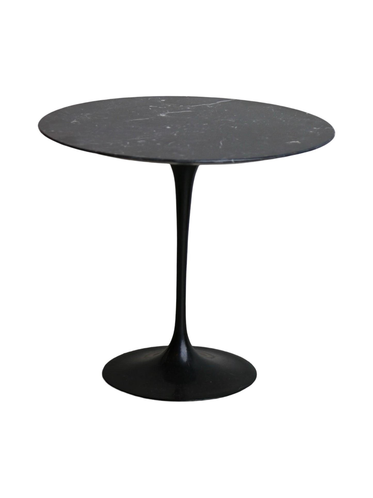 Saarinen Side Table by Eero Saarinen for Knoll Carrara Black Marble - Lumini Collections