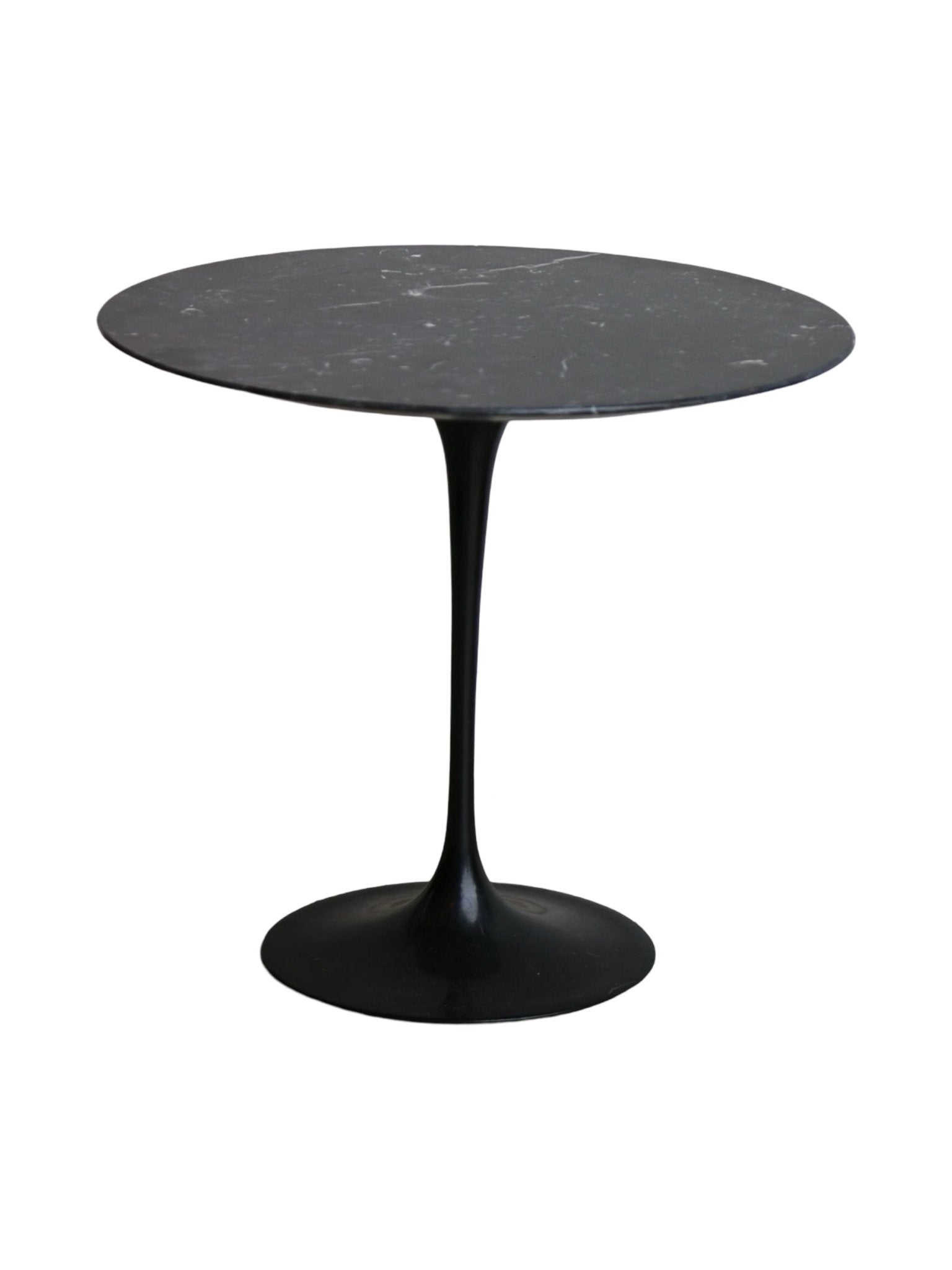 Saarinen Side Table by Eero Saarinen for Knoll Carrara Black Marble - Lumini Collections
