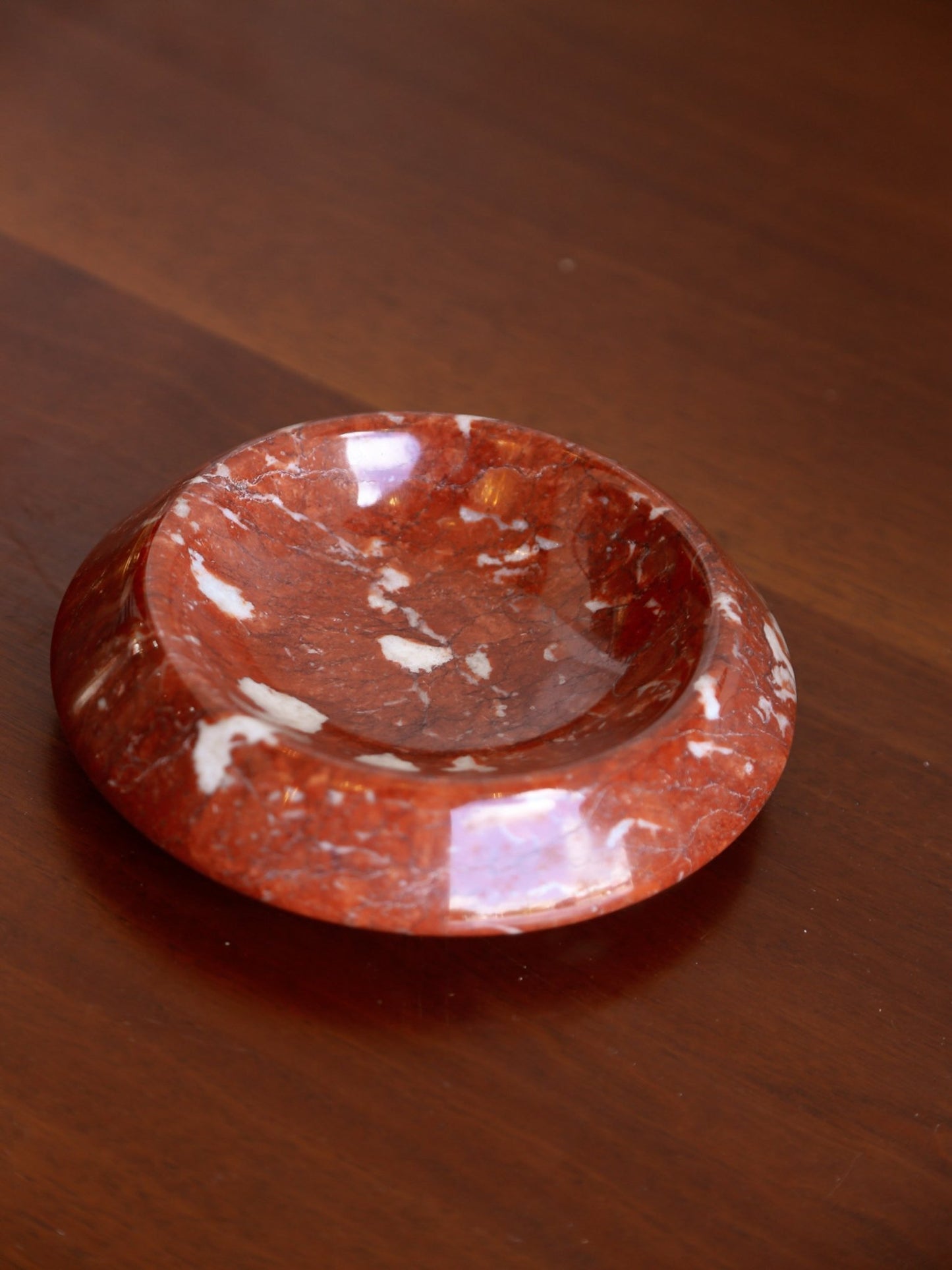 Sergio Asti Italian Red Marble Bowl, 1970s - Lumini Collections