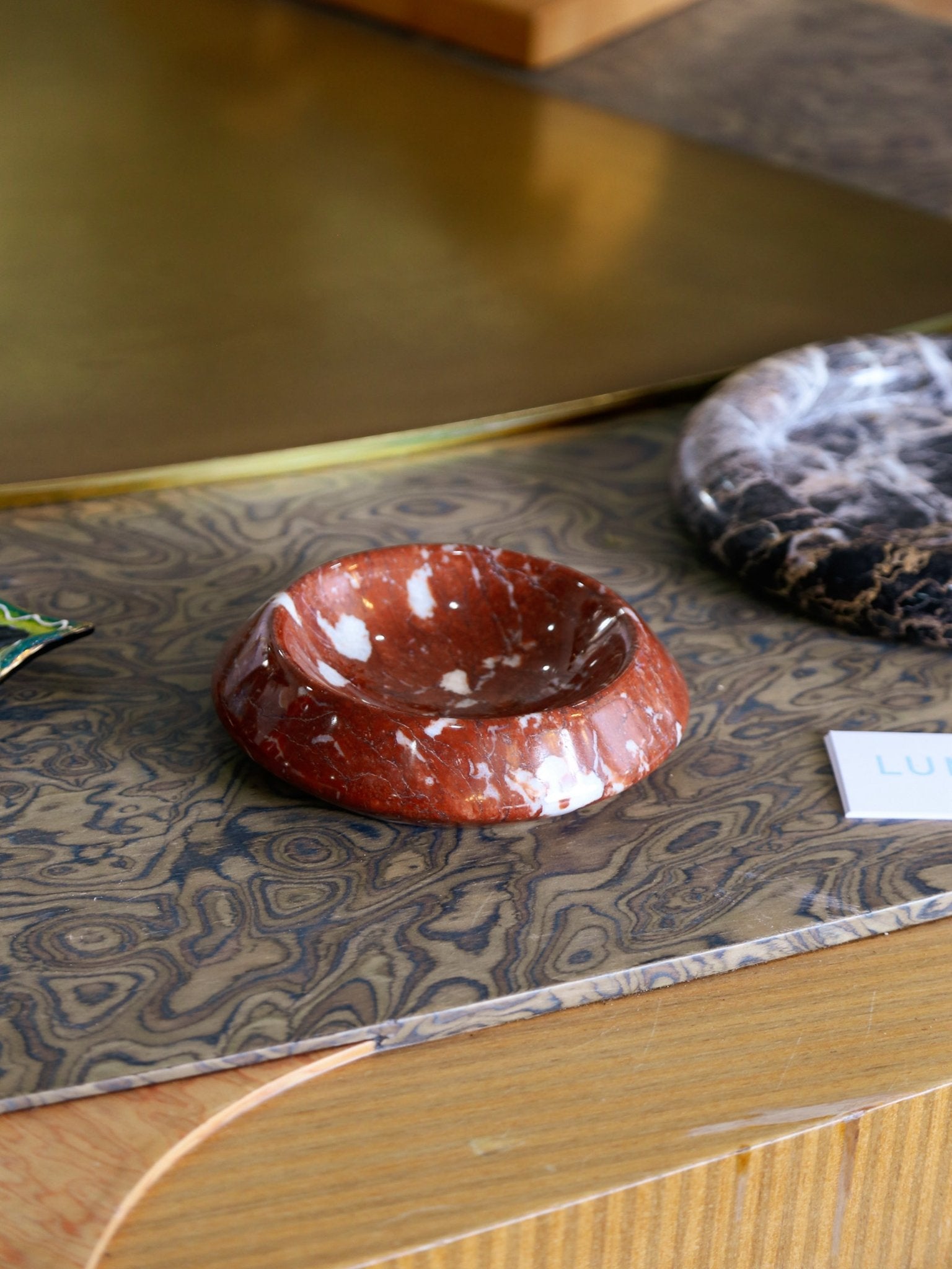 Sergio Asti Italian Red Marble Bowl, 1970s - Lumini Collections