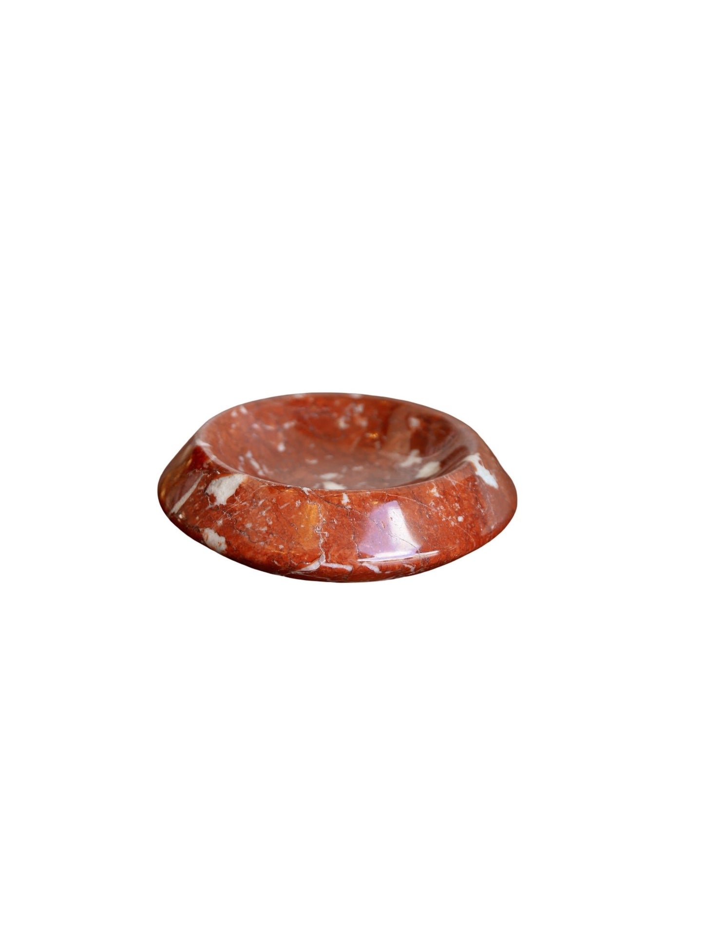 Sergio Asti Italian Red Marble Bowl, 1970s - Lumini Collections