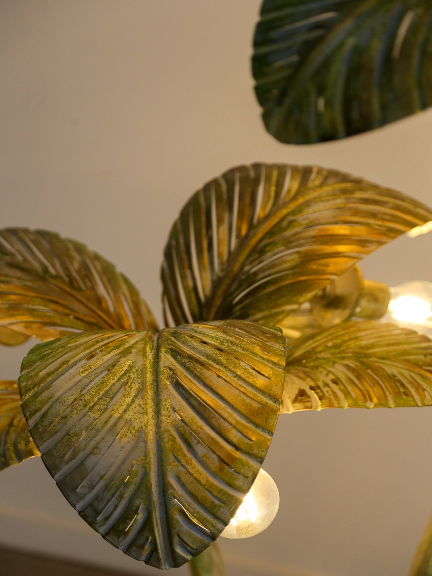 Sergio Terzani Brass Palm Tree Floor Lamp, Italy 1970s - Lumini Collections