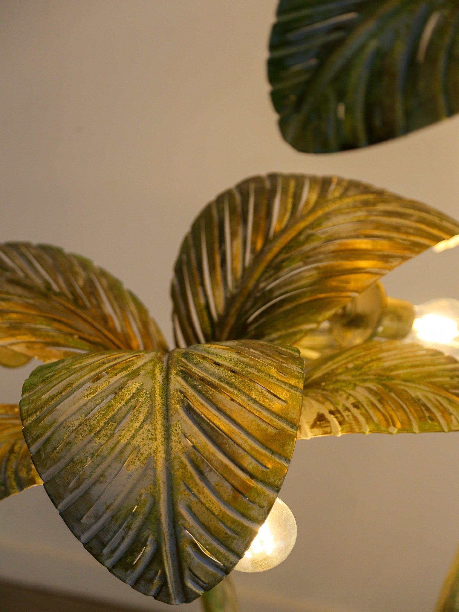 Sergio Terzani Brass Palm Tree Floor Lamp, Italy 1970s - Lumini Collections