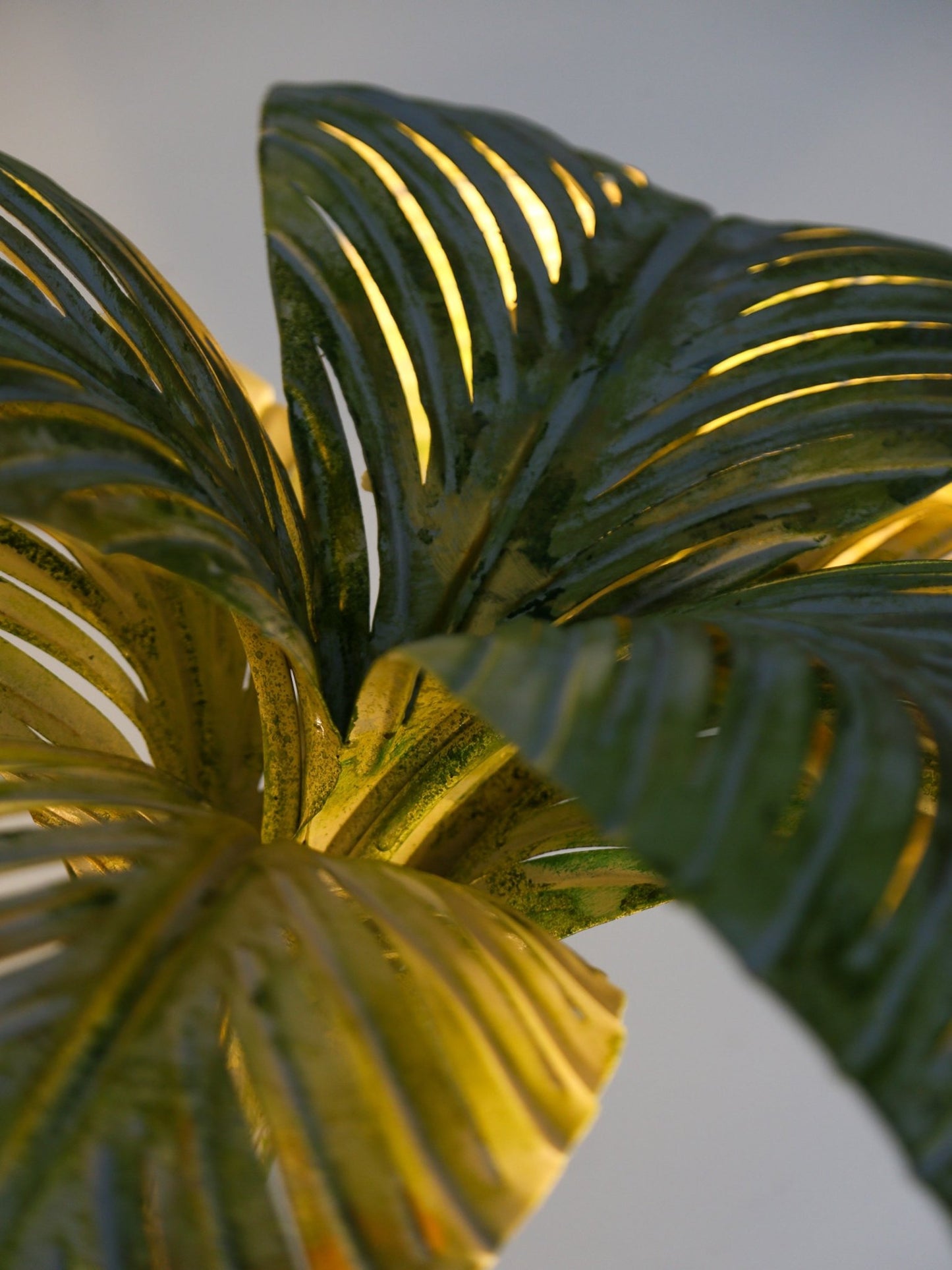 Sergio Terzani Brass Palm Tree Floor Lamp, Italy 1970s - Lumini Collections