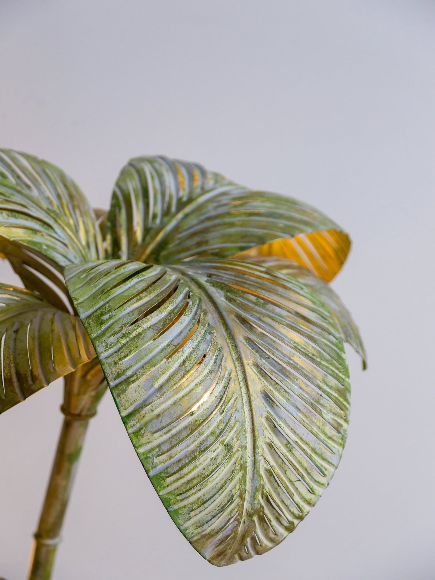 Sergio Terzani Brass Palm Tree Floor Lamp, Italy 1970s - Lumini Collections