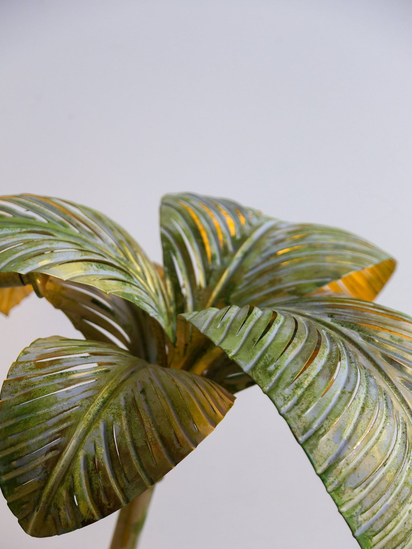 Sergio Terzani Brass Palm Tree Floor Lamp, Italy 1970s - Lumini Collections