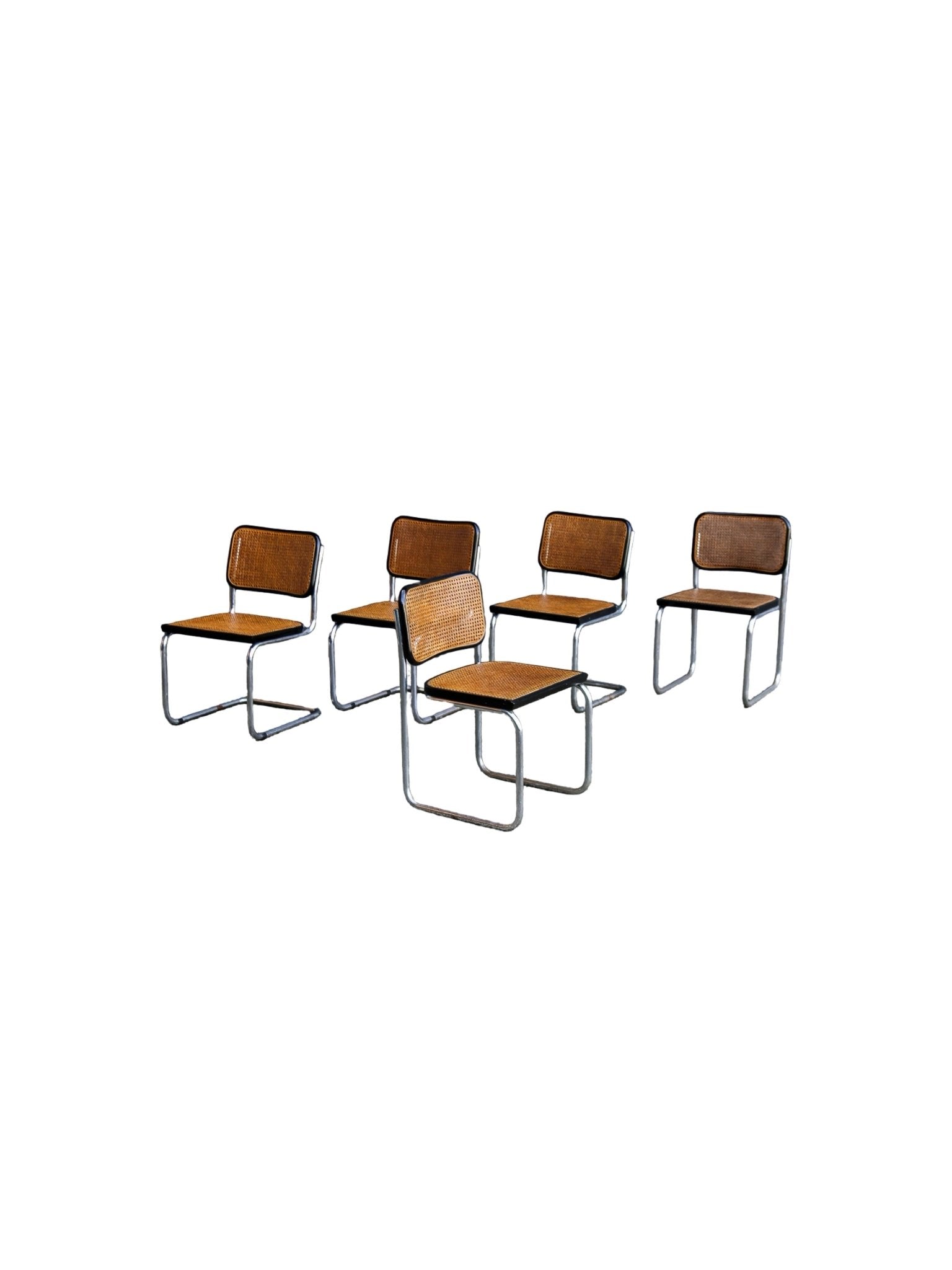Set of Five Cesca Chairs by Marcel Breuer for Gavina, Italy 1960s - Lumini Collections