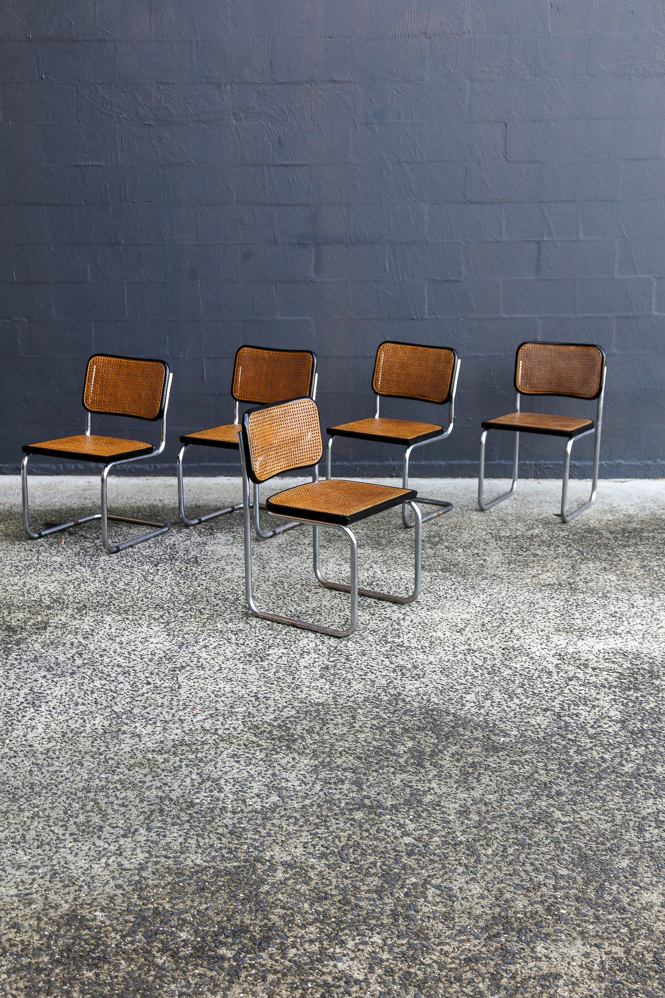 Set of Five Cesca Chairs by Marcel Breuer for Gavina, Italy 1960s - Lumini Collections