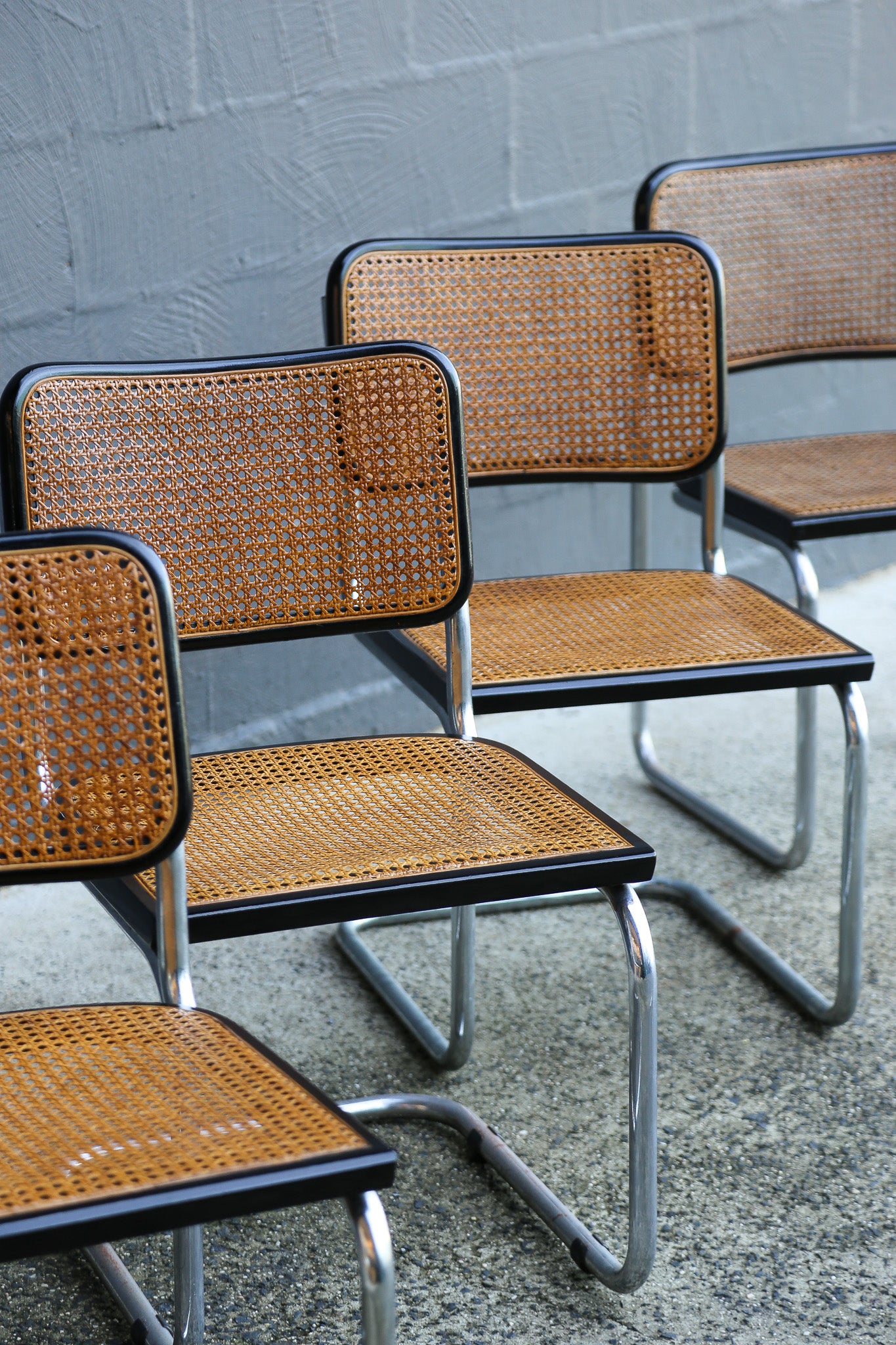 Set of Five Cesca Chairs by Marcel Breuer for Gavina, Italy 1960s - Lumini Collections