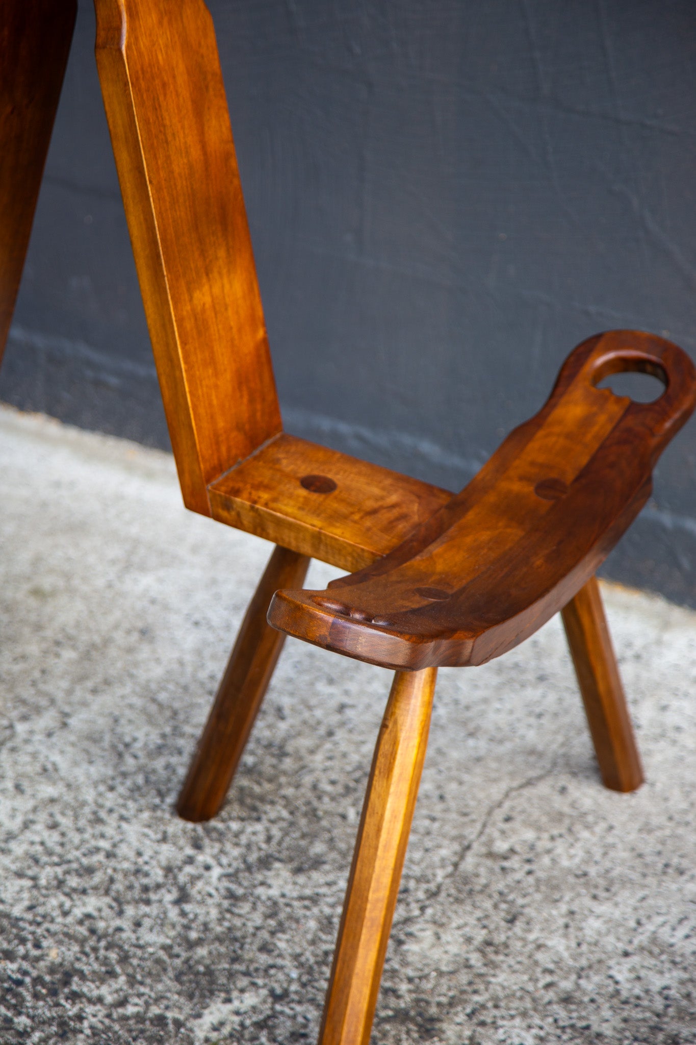 Spanish Brutalist Mid Century Sculptural Tripod Chairs, 1950s - Lumini Collections