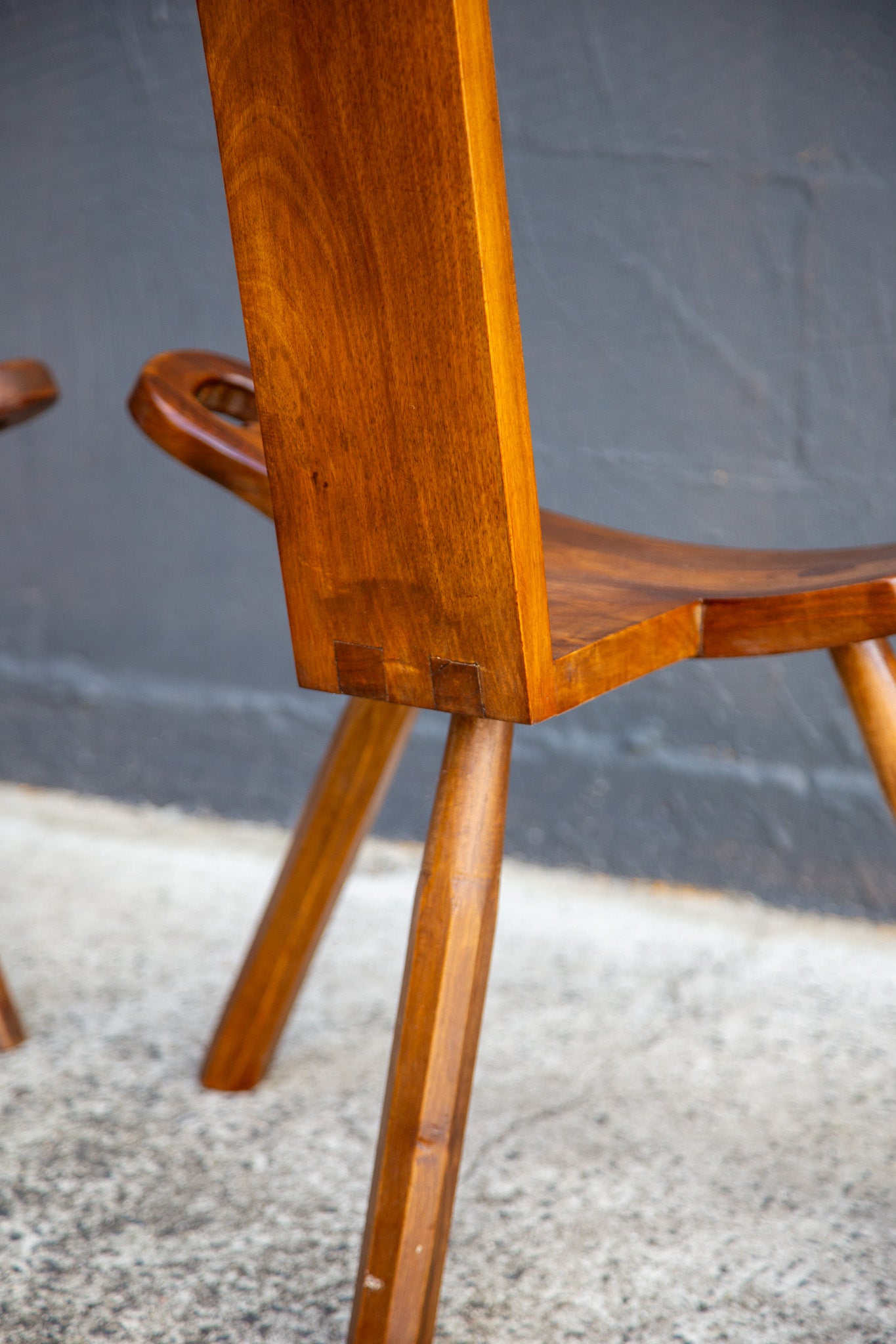 Spanish Brutalist Mid Century Sculptural Tripod Chairs, 1950s - Lumini Collections