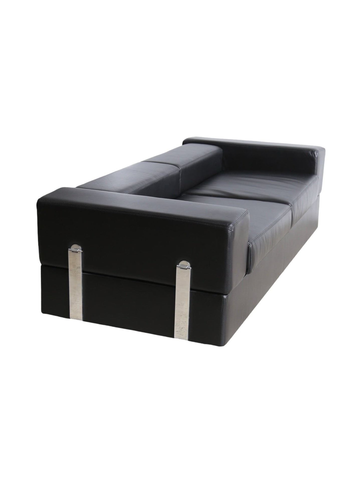 Tito Agnoli for Cinova Day Bed Sofa in Black Leather - Lumini Collections