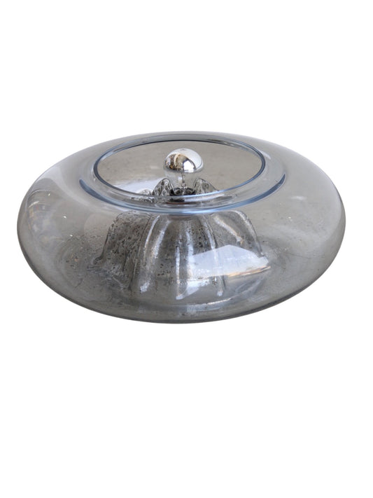 Tony Zuccheri Chrome and Murano Glass Table Lamp, 1960s - Lumini Collections