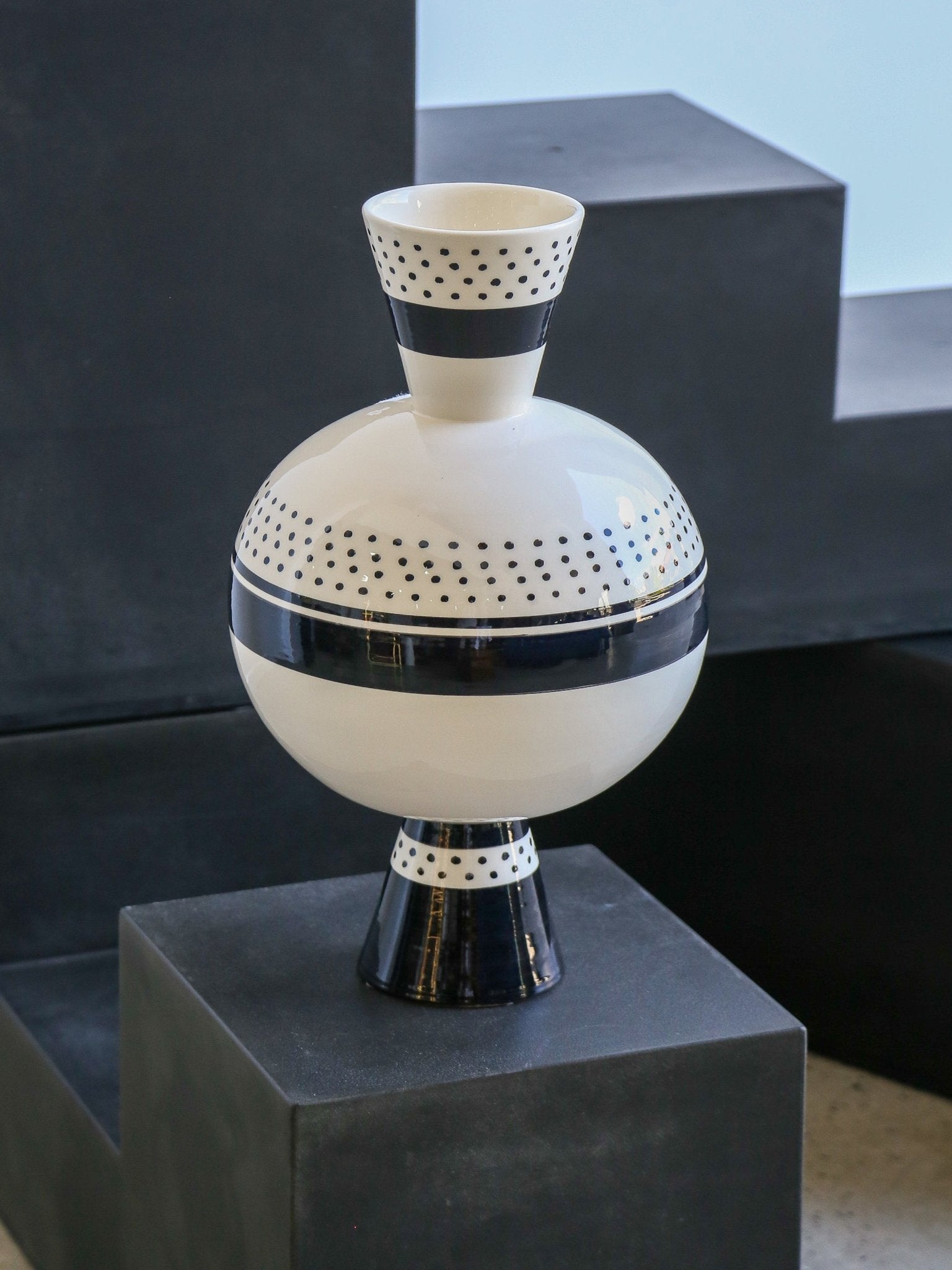 Ugo La Pietra Ceramic Vase for Rometti, Italy 2018 - Lumini Collections