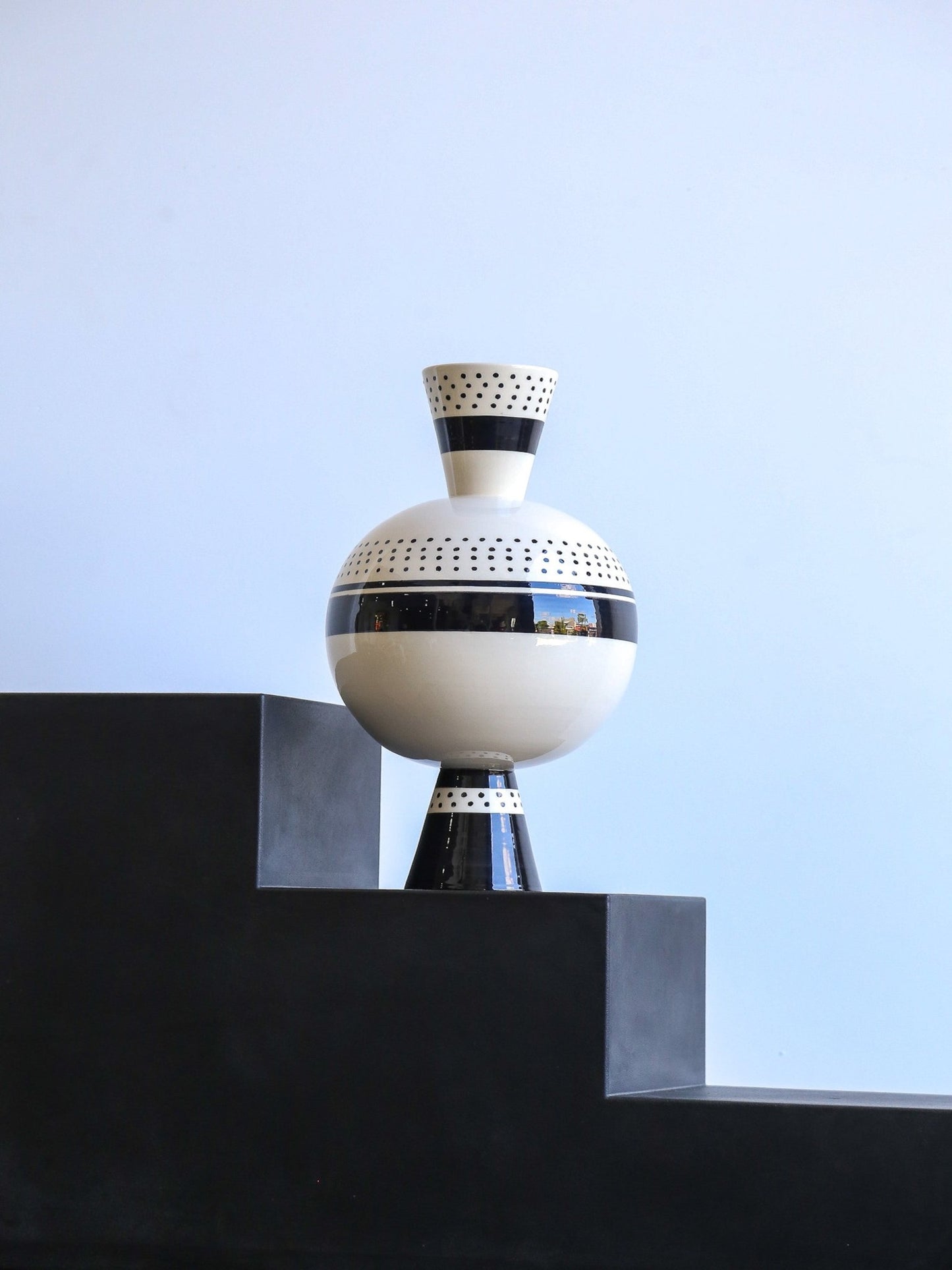 Ugo La Pietra Ceramic Vase for Rometti, Italy 2018 - Lumini Collections