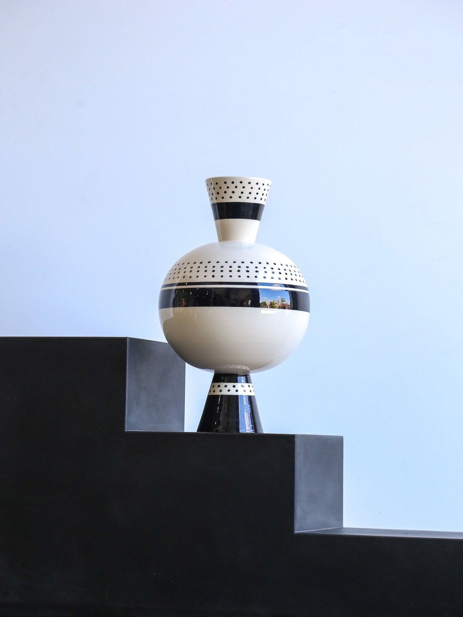 Ugo La Pietra Ceramic Vase for Rometti, Italy 2018 - Lumini Collections