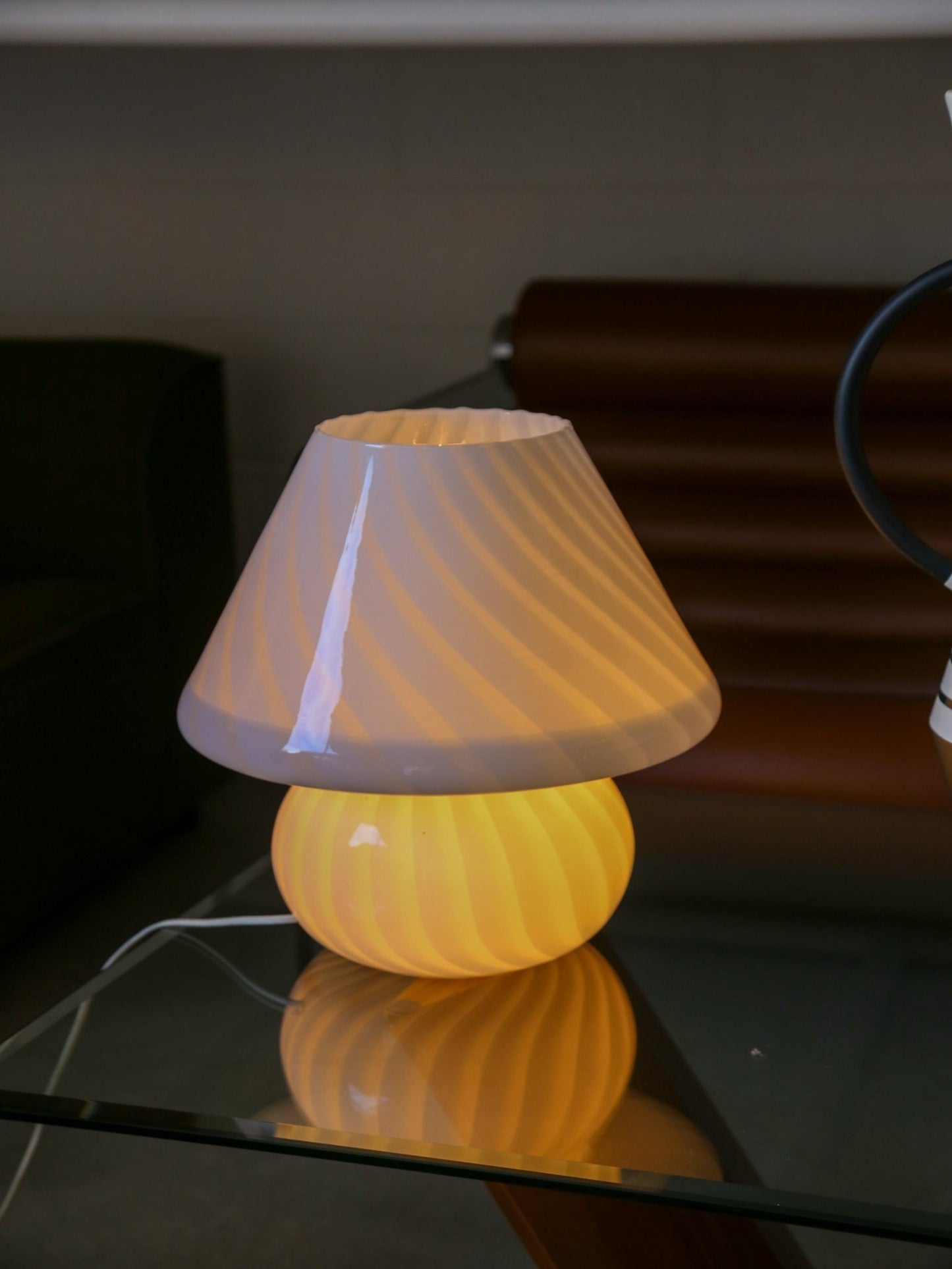 Venini Murano Glass Mushroom Table Lamp, 1970s - Lumini Collections