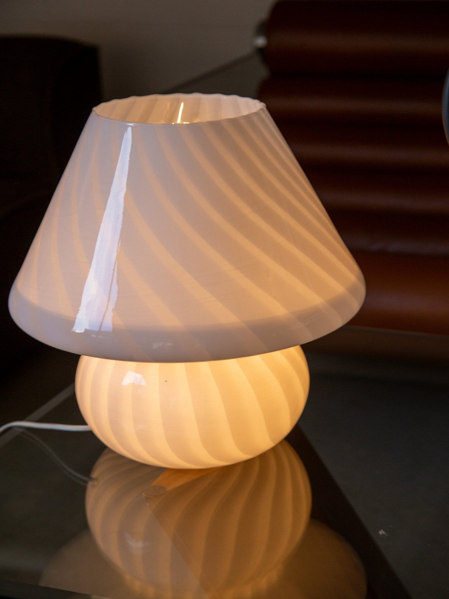 Venini Murano Glass Mushroom Table Lamp, 1970s - Lumini Collections